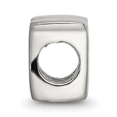 Sterling Silver 925 Polished Letter N Bead  Elegant Alphabet Charm